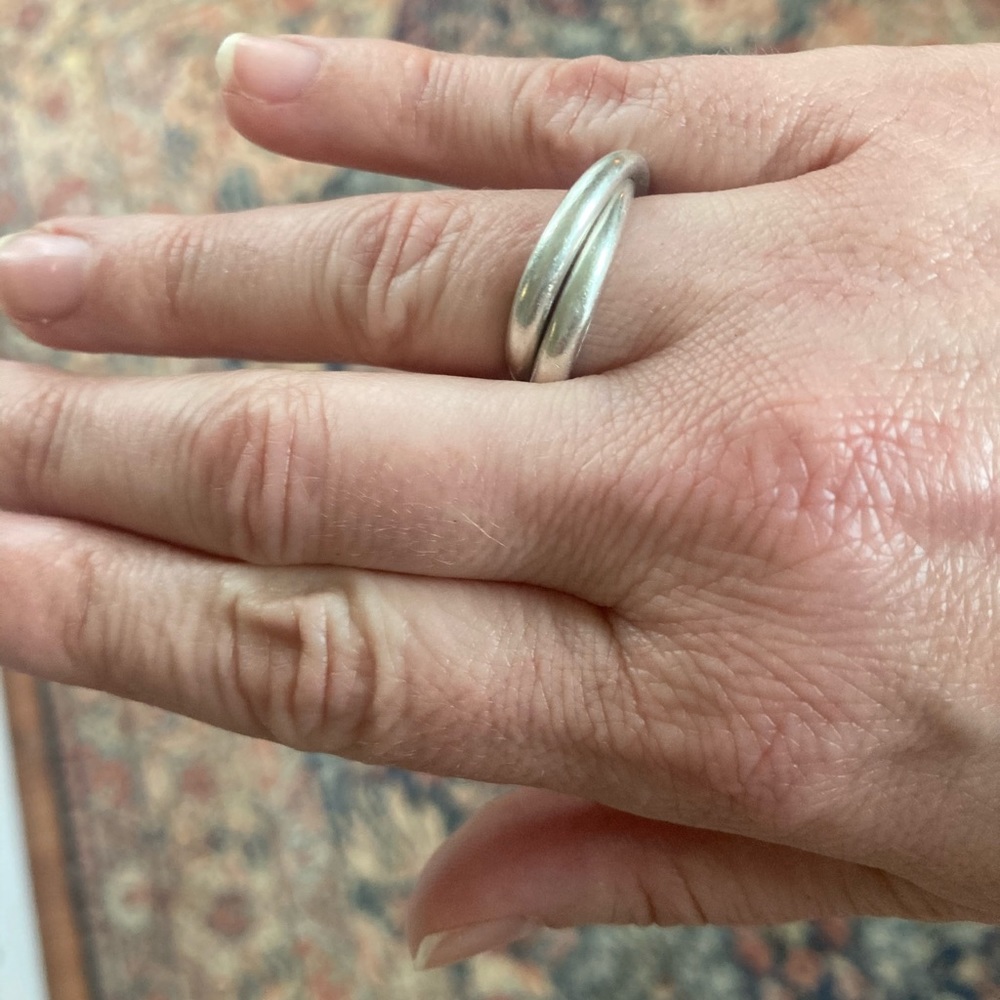 J. Hannah Duo Form Sterling Silver Ring Size 6